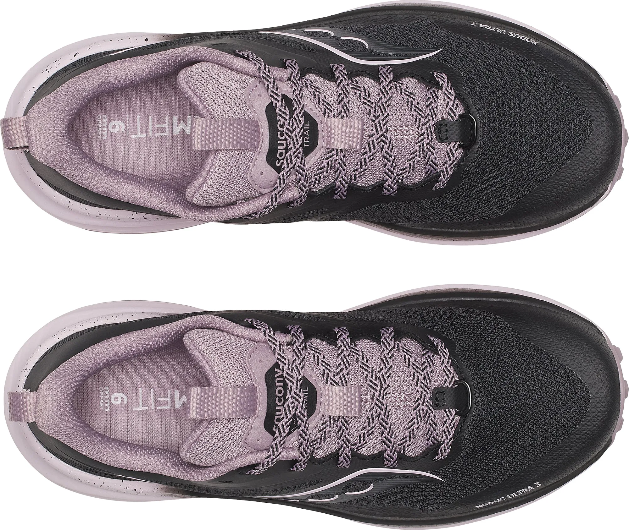 Foam Comfort Interior foam hugs the foot for secure containment Saucony Xodus Ultra 3 Womens Trail Running Shoes - Black