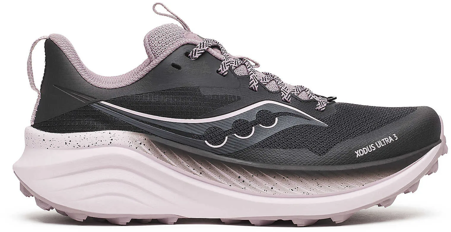 Saucony Xodus Ultra 3 Womens Trail Running Shoes - Black Muscle Support Footwear Tech