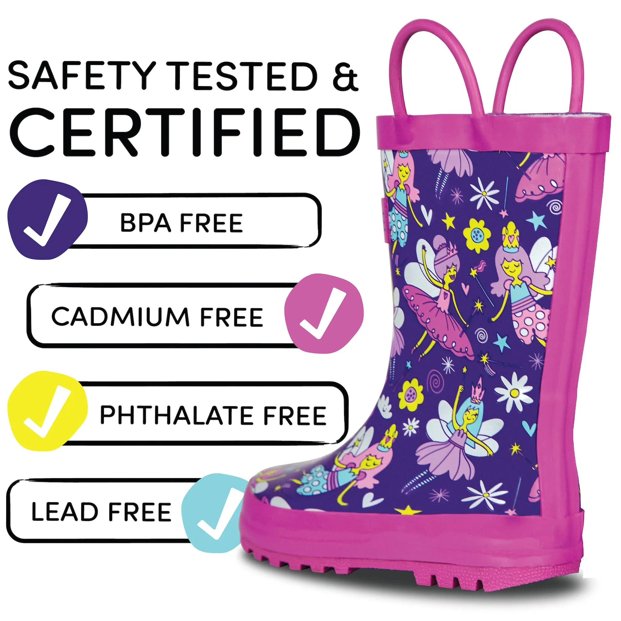 Bippity Boppity Fairy Rain Boot Outdoor Ready Footwear Quick Comfort Fit