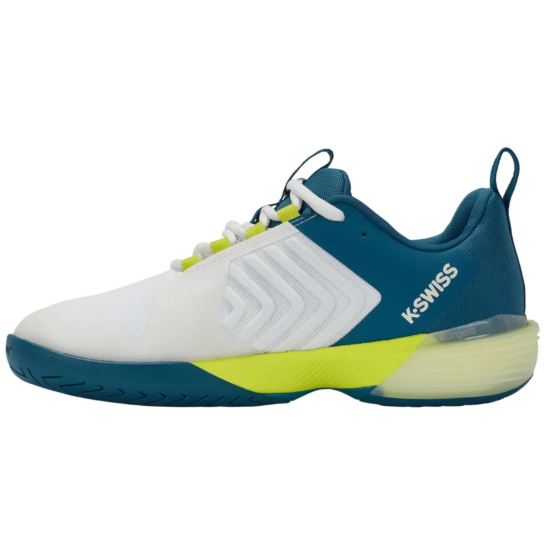 K Swiss Ultrashot 3 AC Men Tennis Shoes - White/Celestial/Primrose Stable Step Fit Comfort