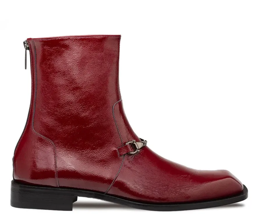 Style: Buscemi Boot Burgundy Wide fit Comfort Platform