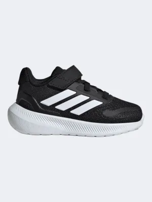 Adidas Runfalcon 5 Infant-Boys Running Shoes Black/Cloud White Stone Grip Modern Edge