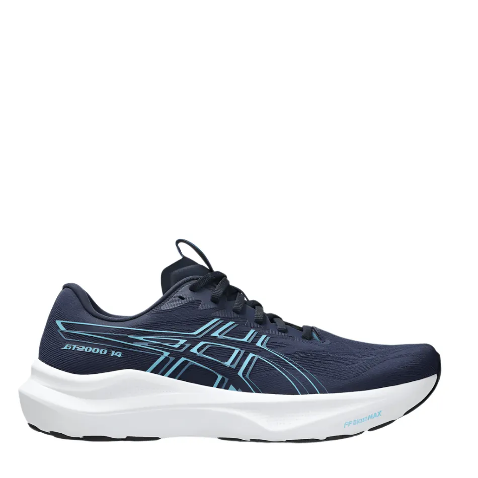 crew sock Summer running gear ASICS Men's GT-2000 v14 Running Shoes in Midnight/Still Water AW25
