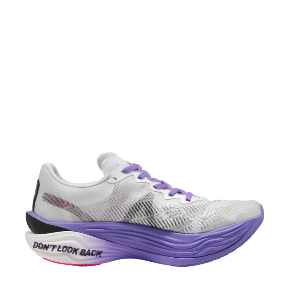 snorkeling shoes PUMA Women's Deviate NITRO Elite 3 DIGITOKYO Running Shoes in PUMA White/Dark Amethyst AW25