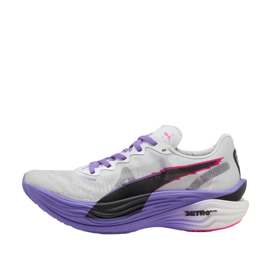 PUMA Women's Deviate NITRO Elite 3 DIGITOKYO Running Shoes in PUMA White/Dark Amethyst AW25 running for a break from routine