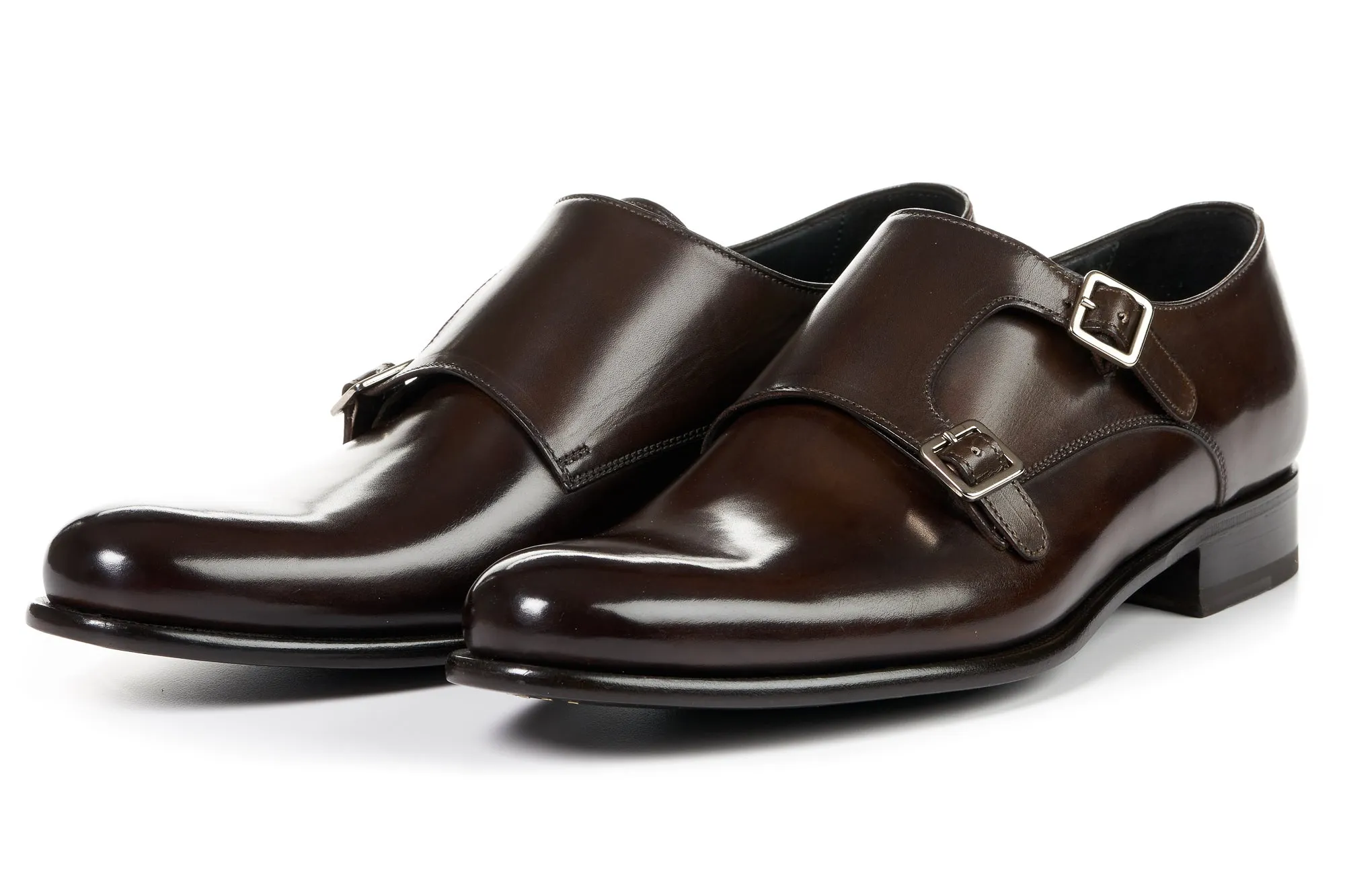 Boss Shade The Poitier Double Monk Strap - Chocolate