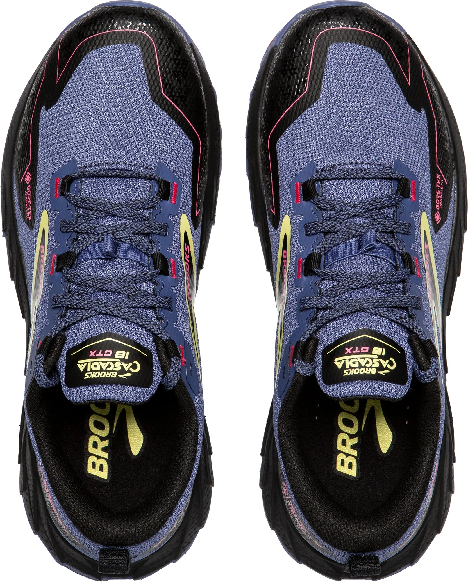 Brooks Cascadia 18 GORE-TEX Womens Trail Running Shoes - Blue Low friction Vegan friendly