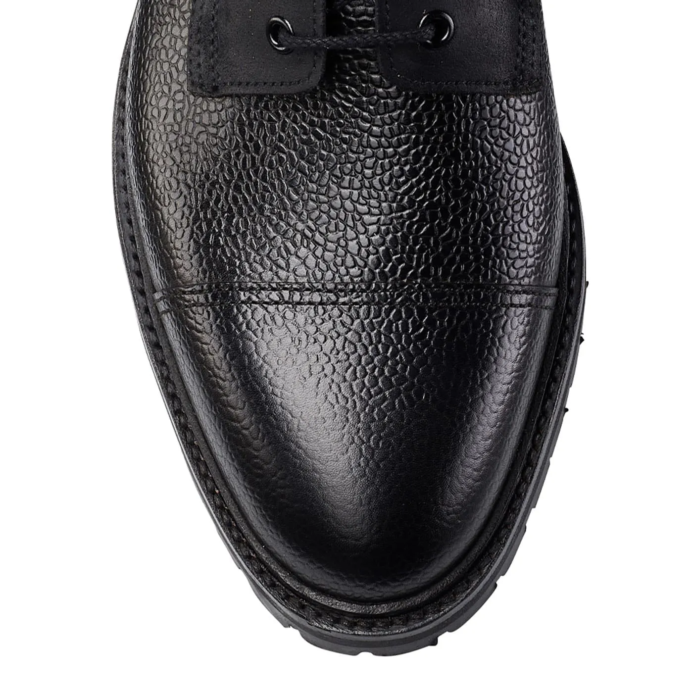 Aldershot Black Scotch Grain & Black Rough-Out Suede Comfort Fit