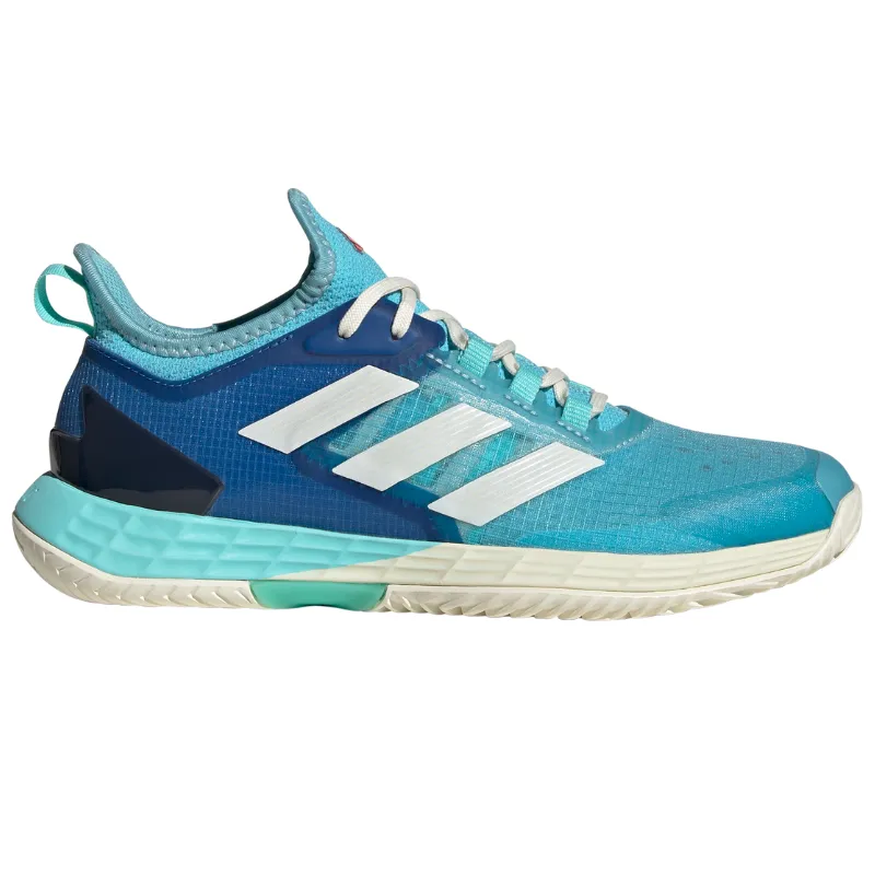 Stable base Adidas Adizero Ubersonic Womens Tennis Shoes - Turquoise / Off White