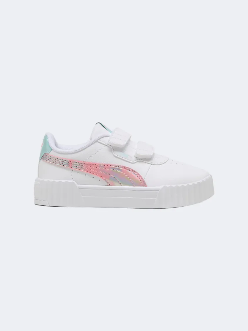Puma Carina 3 Space Belle V Girls Lifestyle Shoes White/Pink Street Mood