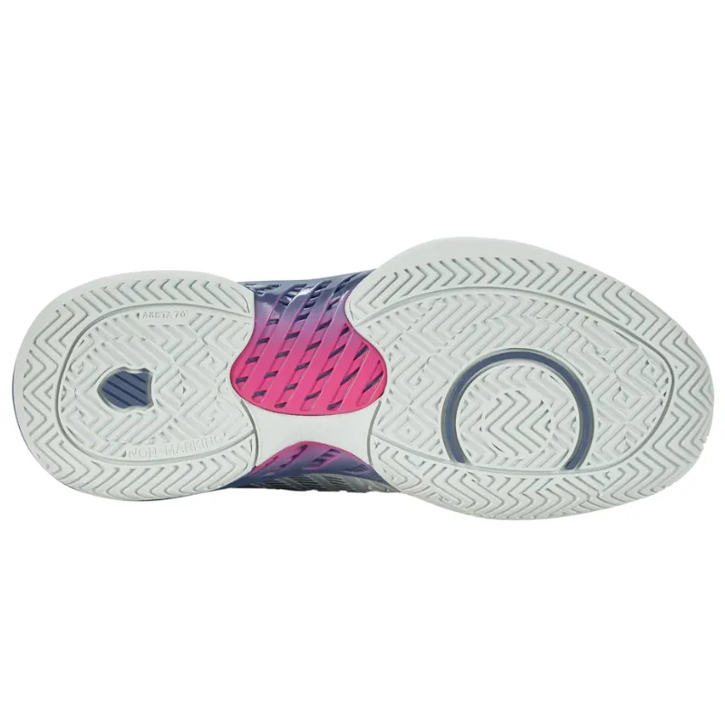 K Swiss Hypercourt Supreme AC Womens Tennis Shoes - Blue Blush/Infinity/Carmine Rose Dynamic Movement