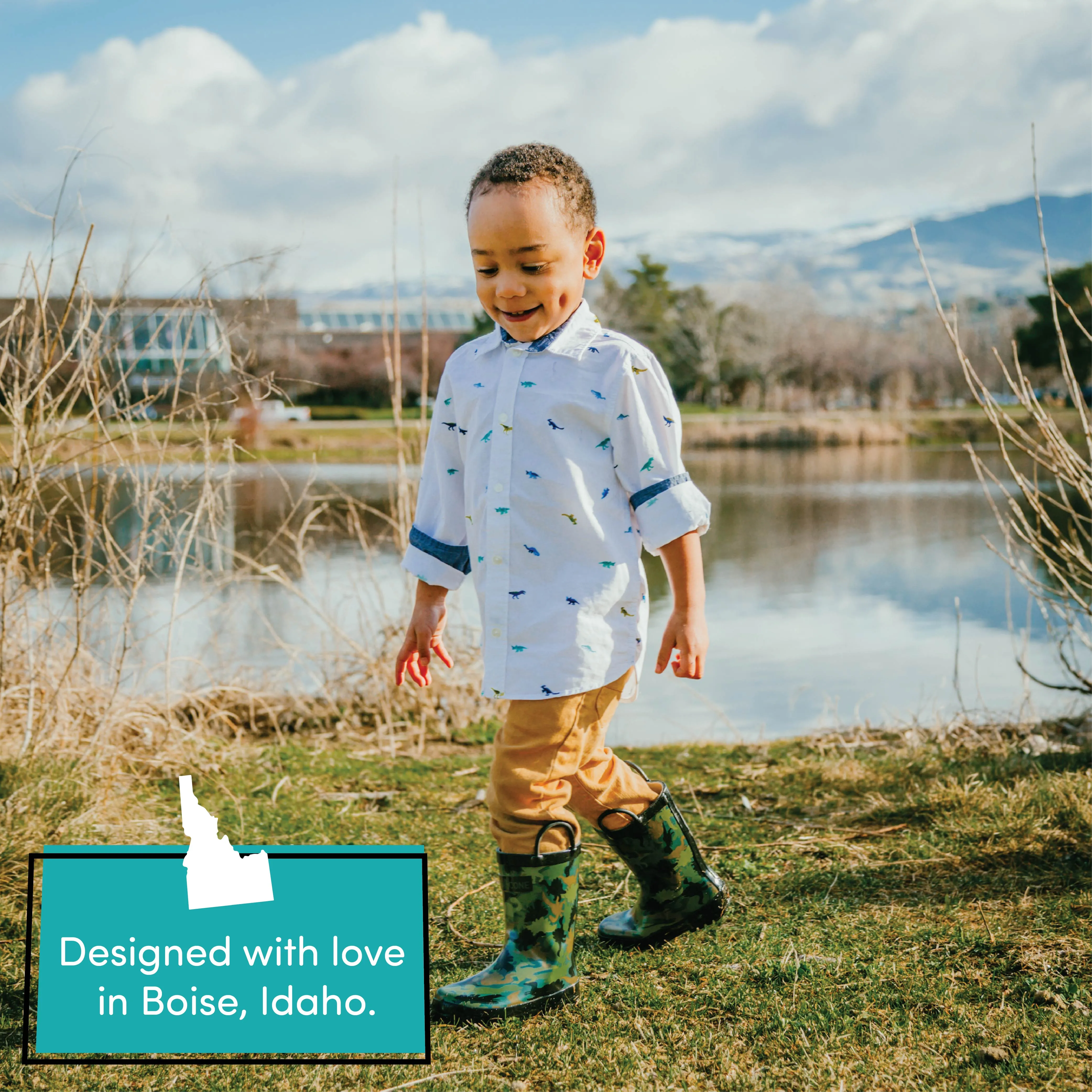 Camo-Saurus Rain Boots Storm Walk Boots Chilly Walk Ready
