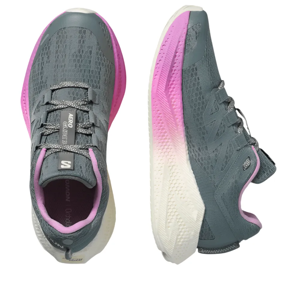 Salomon Women's Aeroglide 3 Running Shoes in Sedona Sage/Vanilla Ice/Cyclamen AW25 Hard surface running premium shoes