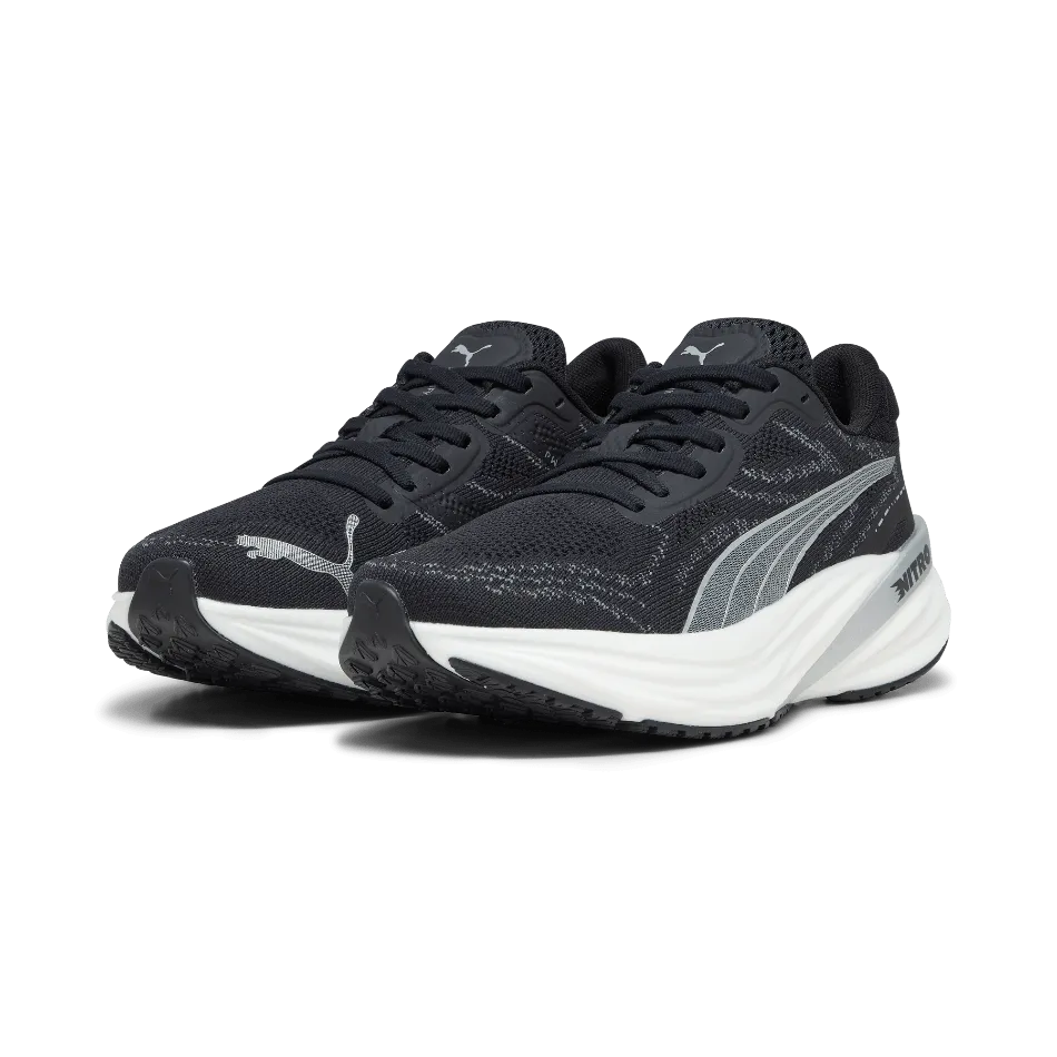 triathlon - running shoes Puma Magnify Nitro 2 Men's Running Shoes in PUMA Black/White/Silver AW24