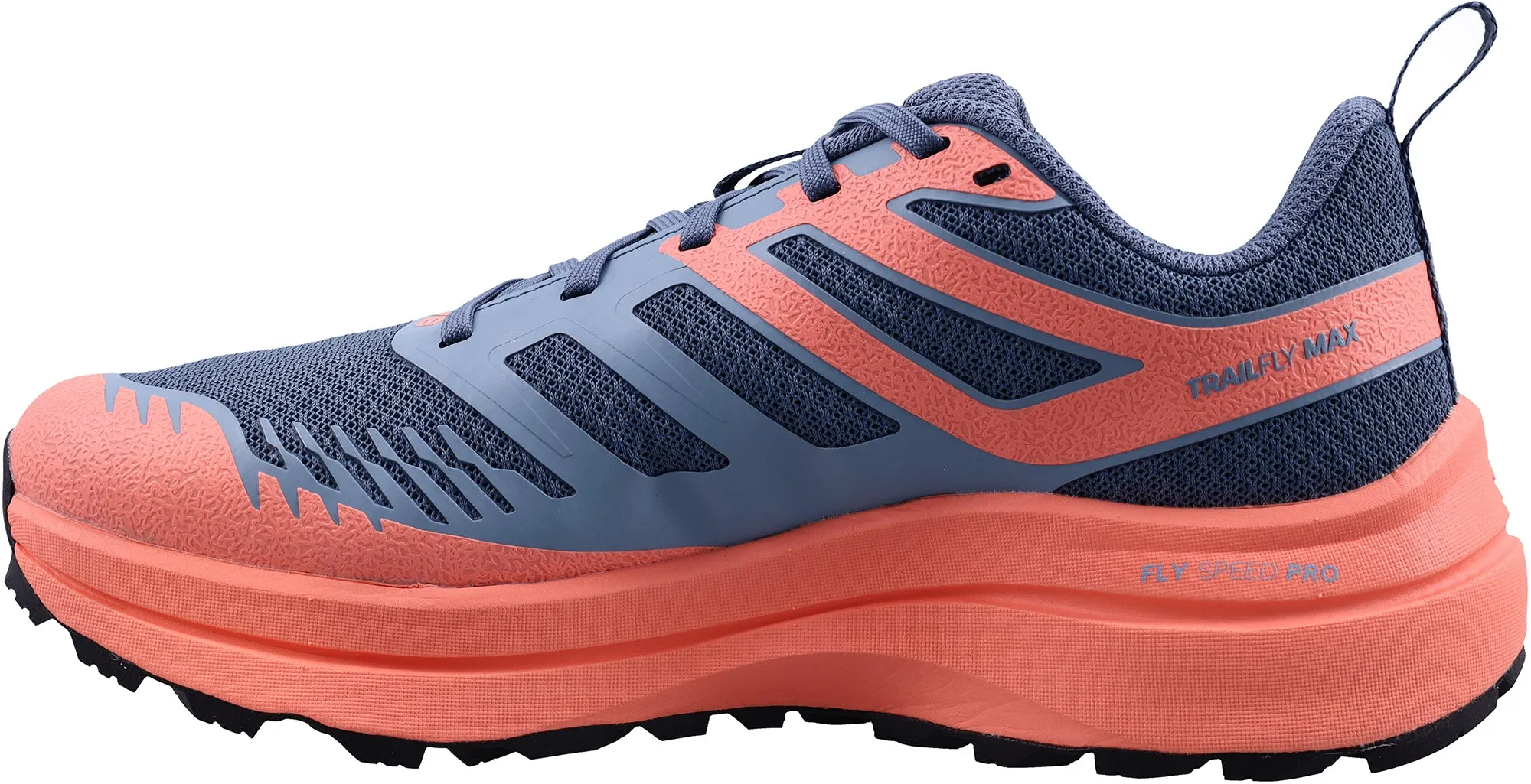 Urban Active Sweat Free Inov8 TrailFly Max WIDE FIT Womens Trail Running Shoes - Blue