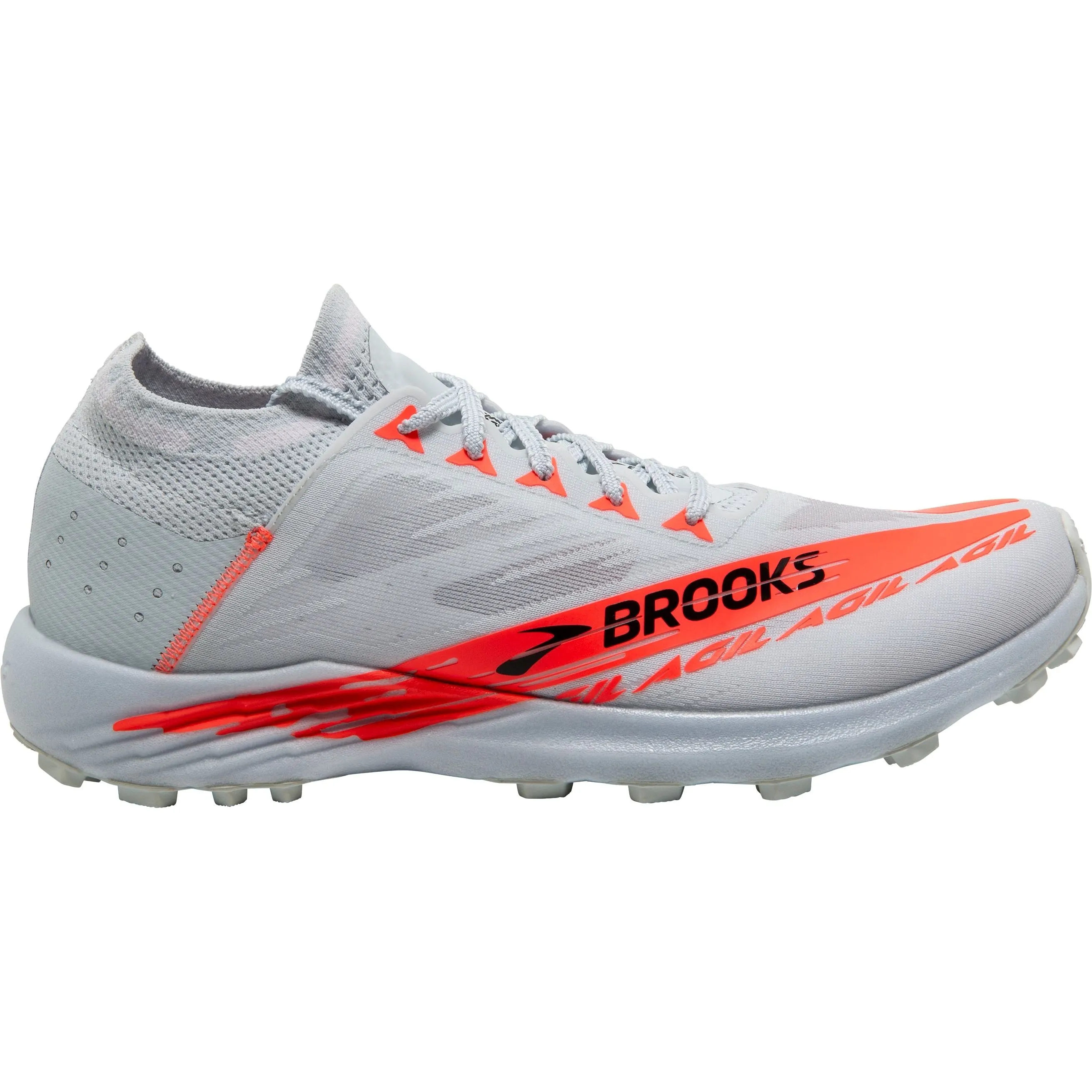 Brooks Catamount Agil Trail Running Shoes - Grey lace up closure