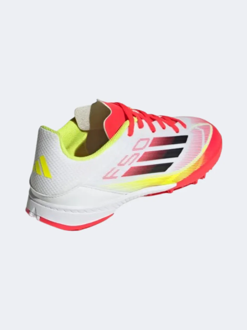 Adidas F50 League Tf Kids Football Shoes White/Black/Yellow flamenco - dance - stage shoes