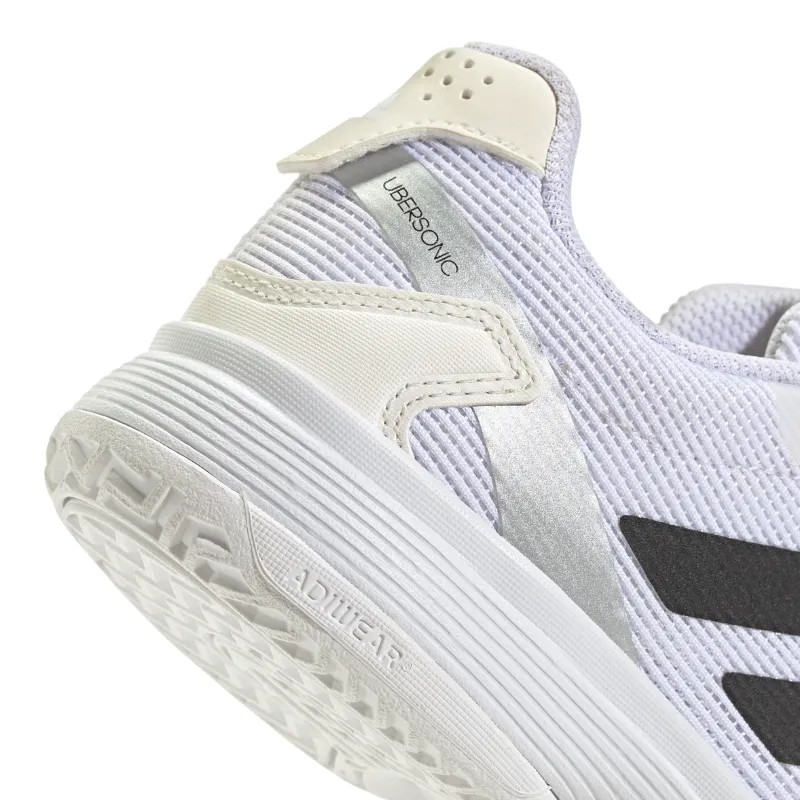 Training Gear Active Wear Adidas Ubersonic Kids Tennis Shoes - FTWWHT/CBLACK/SILVMT