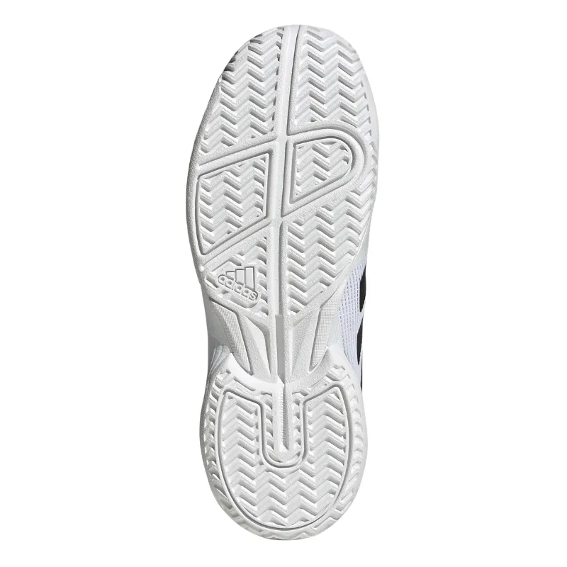 Grip Control Adidas Ubersonic Kids Tennis Shoes - FTWWHT/CBLACK/SILVMT
