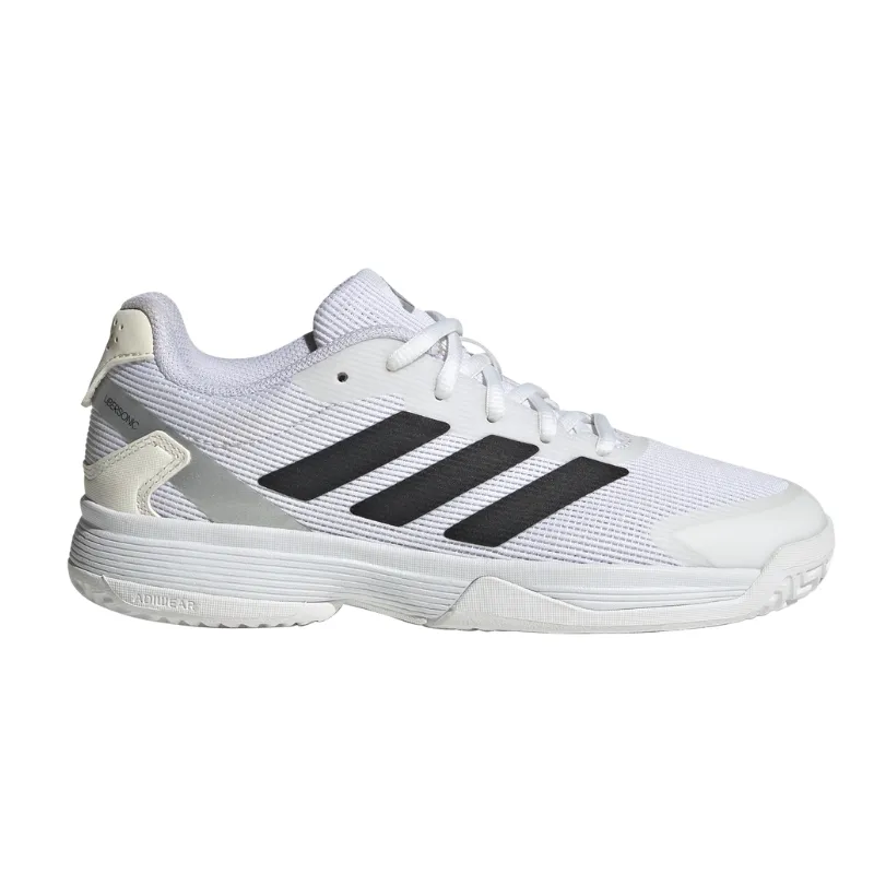 Adidas Ubersonic Kids Tennis Shoes - FTWWHT/CBLACK/SILVMT Outdoor Walk Foot Fit
