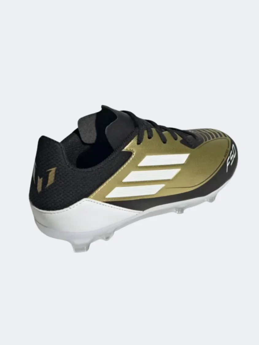 Adidas F50 League Fg Mg Kids Football Shoes Gold/White/Black Indoor sports Daily Wear