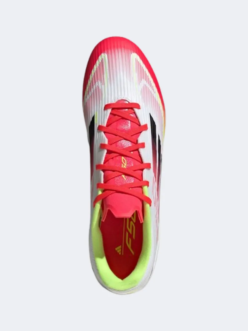 easy - to - clean shoes college sports Adidas F 50 League FG MG Men Football Shoes White/Black/Yellow