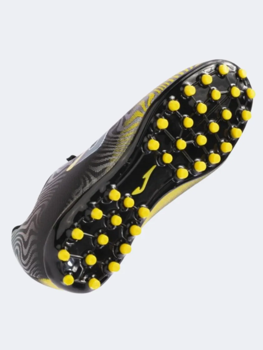 Joma Evolution 2401 Ag Kids Football Shoes Black/Yellow Comfort Grip carnival - game - area shoes