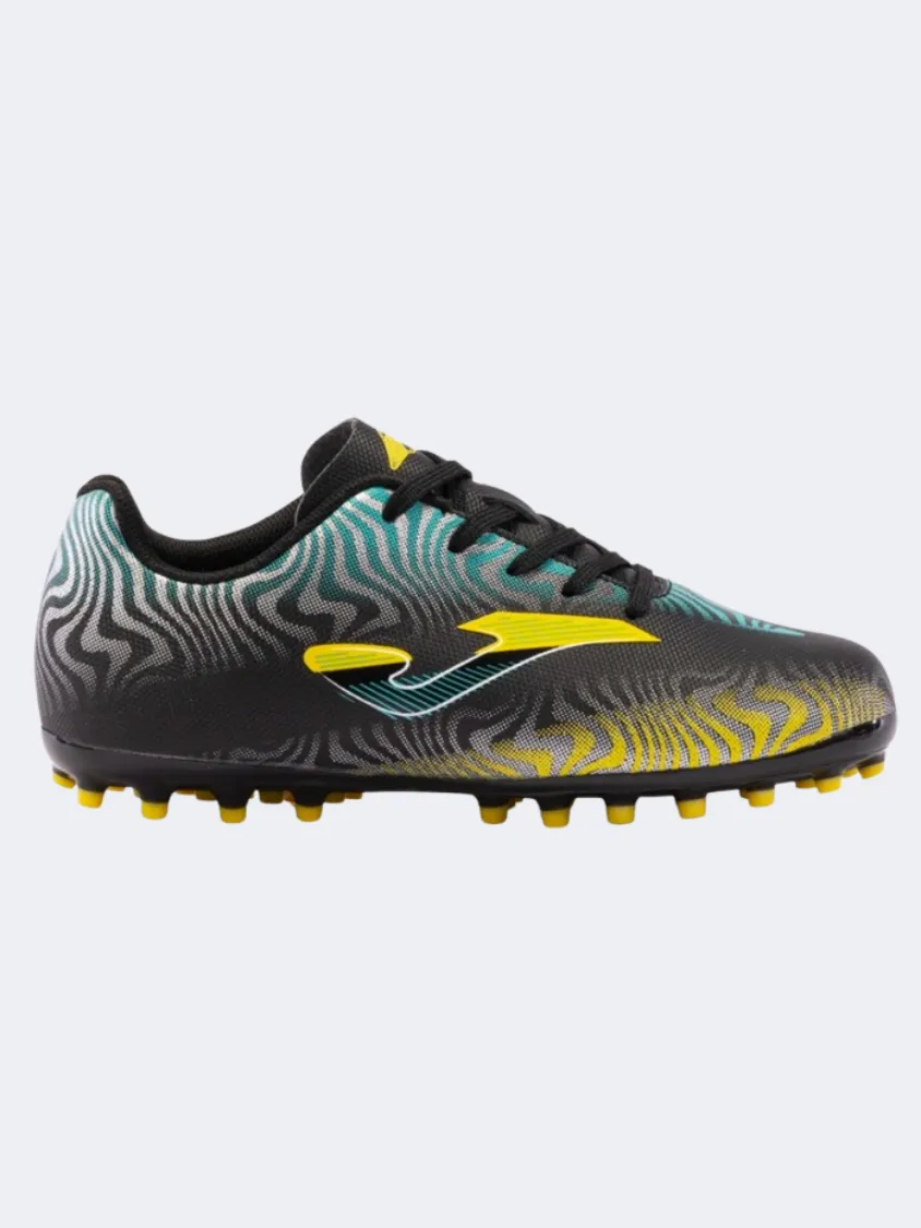 Joma Evolution 2401 Ag Kids Football Shoes Black/Yellow Anti Odor