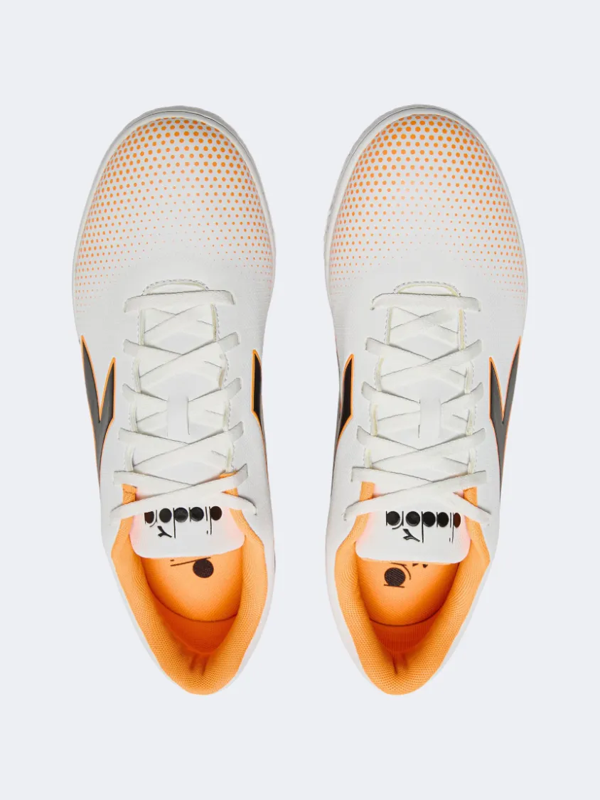 game - day shoes inline skating boots Diadora Pichichi 7 Tfr Men Football Shoes White/Orange Fluo