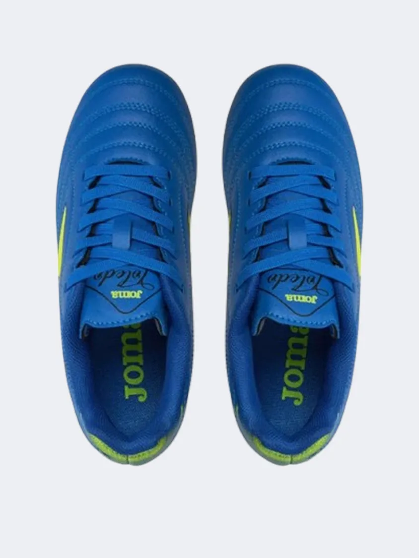 Anti Fatigue Performance Fit Joma Toledo 2404 Ag Kids Football Shoes Royal/Yellow
