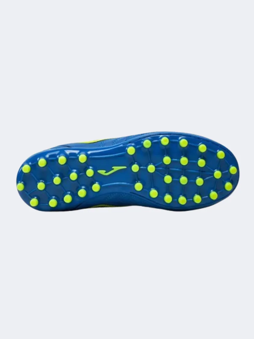 Comfortable Responsive Midsole Joma Toledo 2404 Ag Kids Football Shoes Royal/Yellow