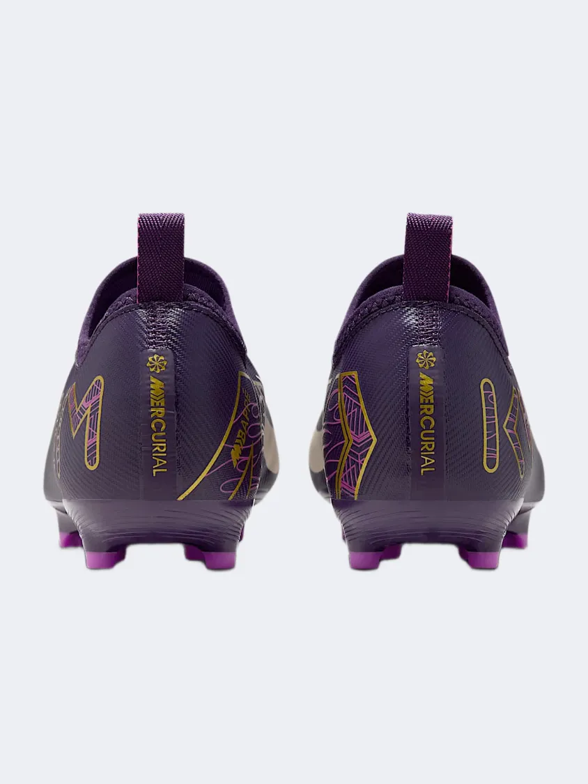 abrasion - resistant shoes warm - up - area shoes Nike Jr. Mercurial Vapor 16 Academy Kylian Mbappe Tf Gs-Unisex Football Shoes Purple/Ivory