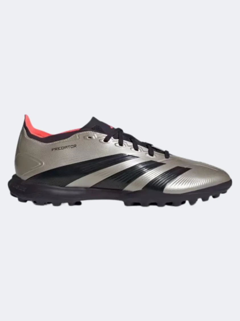 Adidas Predator League Tf Men Turf Shoes Platinum/Black/Turbo balanced shoes fabric upper shoes