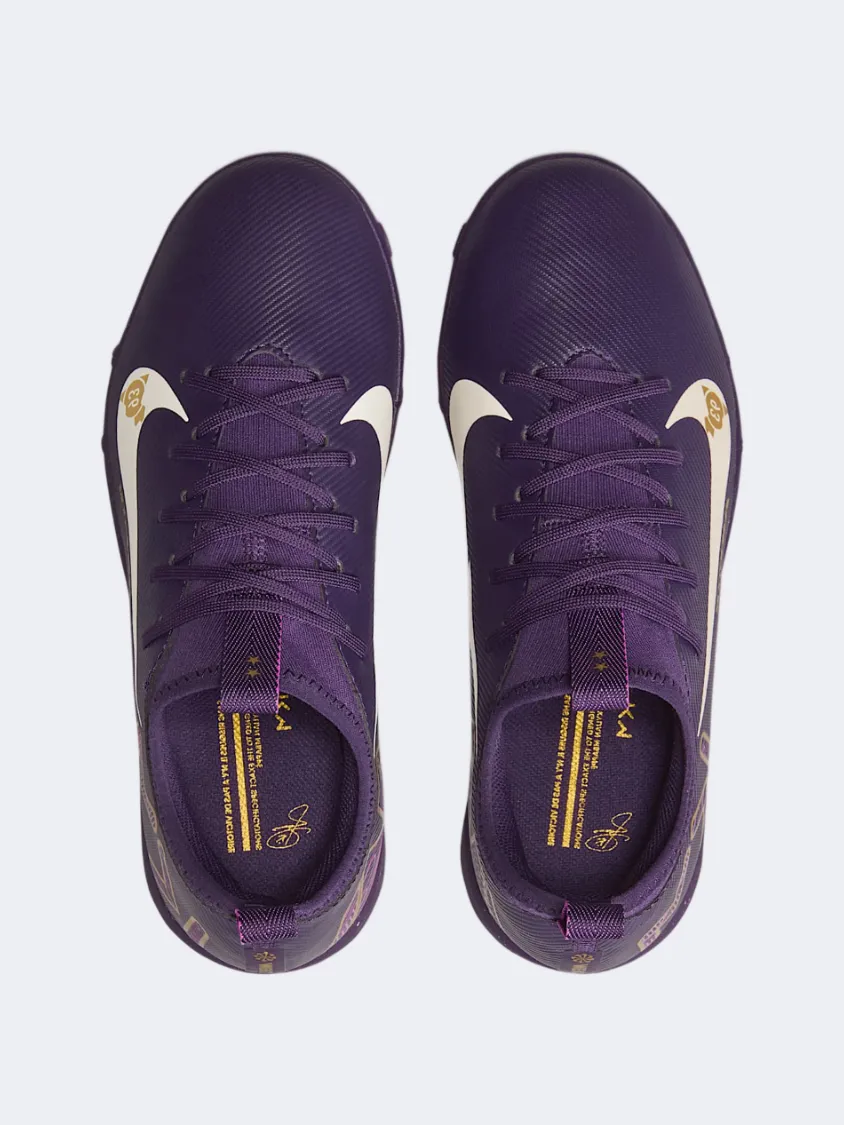 Nike Jr. Mercurial Vapor 16 Academy Kylian Mbappe Fg Gs-Unisex Football Shoes Purple/Ivory Ocean Edge