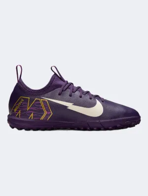 Nike Jr. Mercurial Vapor 16 Academy Kylian Mbappe Fg Gs-Unisex Football Shoes Purple/Ivory Running