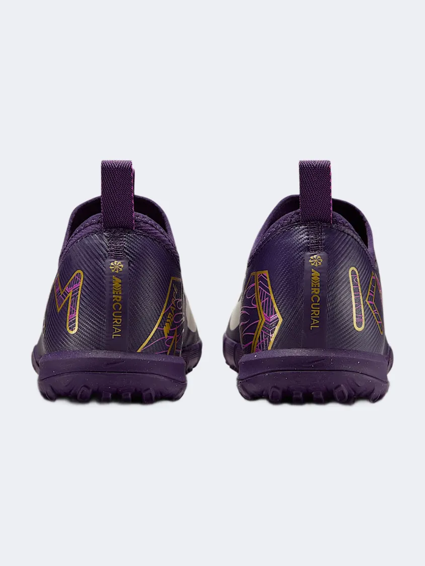 Track Run Nike Jr. Mercurial Vapor 16 Academy Kylian Mbappe Fg Gs-Unisex Football Shoes Purple/Ivory