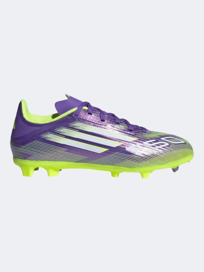 Adidas F50 League Fg/Mg Jr Kids Football Shoes Purple narrow - fit shoes