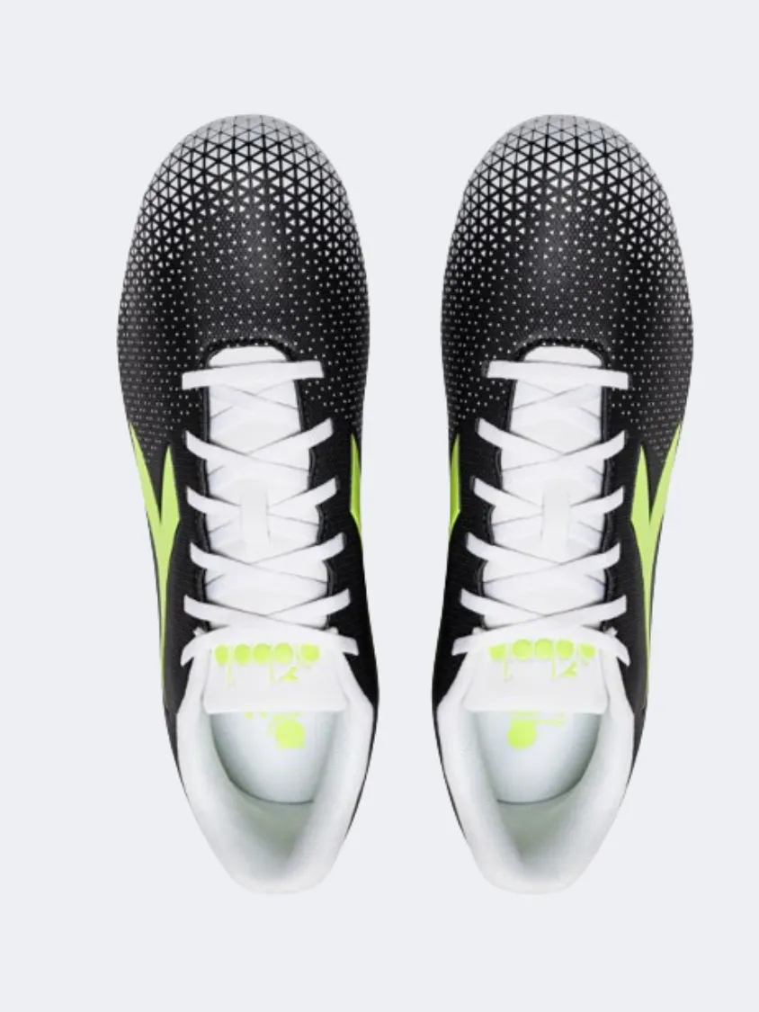waterproof adjustable insole shoes Diadora Pichichi 6 Mg14 Men Football Shoes Black/Yellow/White