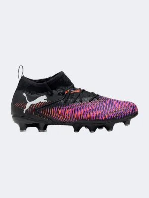 Puma Future 8 Match Firm Ground/Artificial Gs-Boys Football Shoes Black/Red All - Purpose