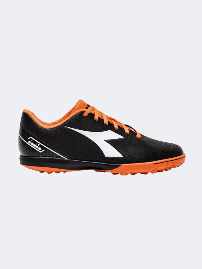 Diadora Pichichi 6 Tfr Men Football Shoes Black/White/Orange Anti   Abrasion