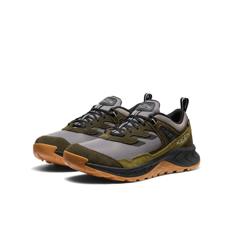 Shock-absorbing heel zones ease repetitive landings Running Park Men's Hightrail Waterproof Hiking Shoe  |  Steel Grey/ForeST Night