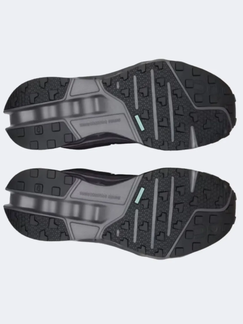 On Cloudsurfer Trail Waterproof Women Hiking Shoes Black/Eclipse Trekking Path Forest trail