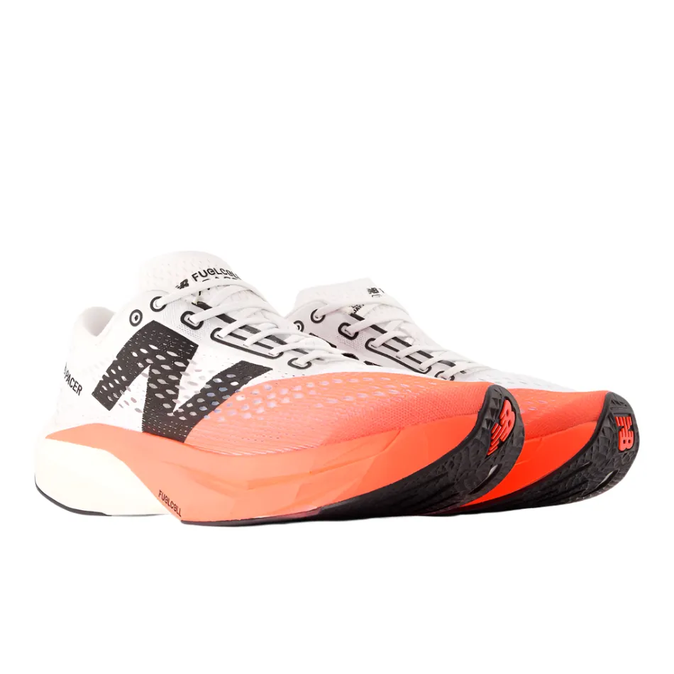 stain - resistant - coating - durability shoes glossy - finish - design shoes New Balance Men's Fuelcell Supercomp Pacer v2 Running Shoes in Urgent Red/White/Black AW25
