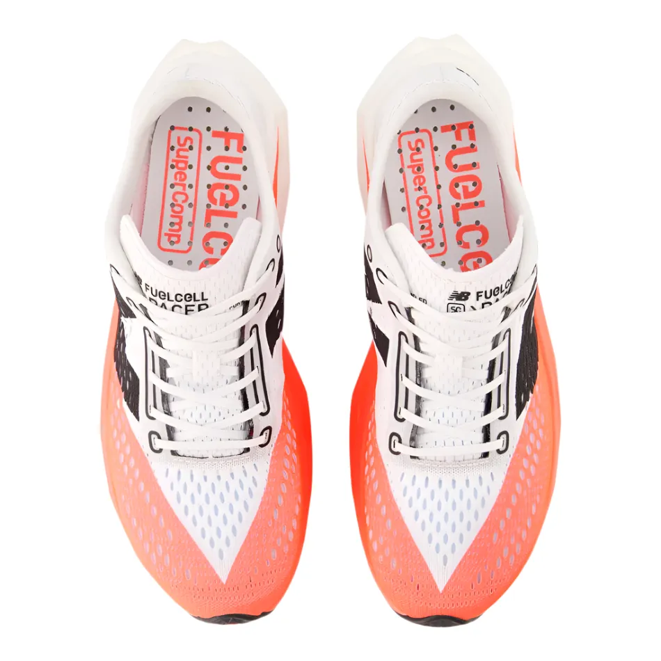 beach shoes New Balance Men's Fuelcell Supercomp Pacer v2 Running Shoes in Urgent Red/White/Black AW25