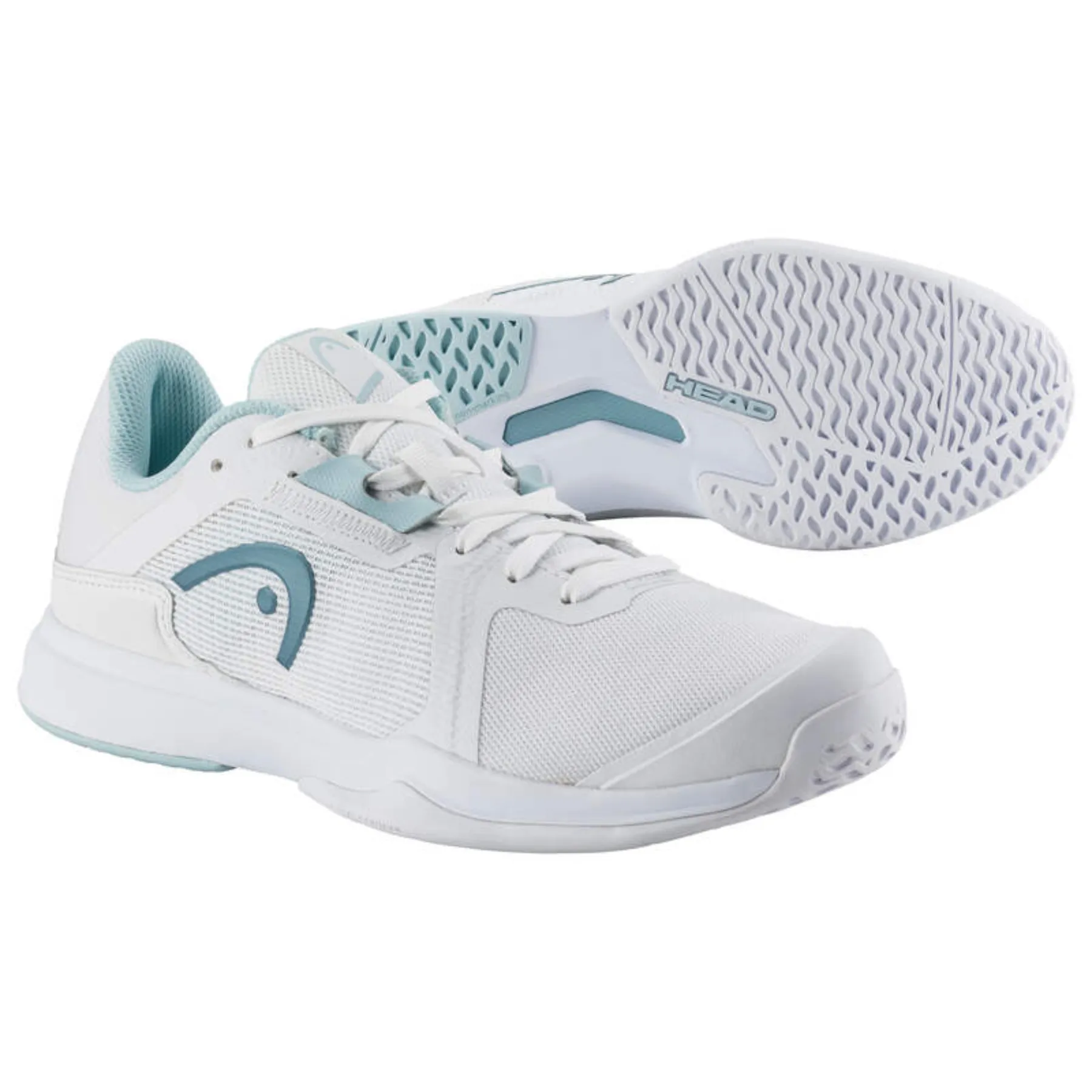 Shock Resistance Head Sprint Team 3.5 Women Tennis Shoes - White Aqua