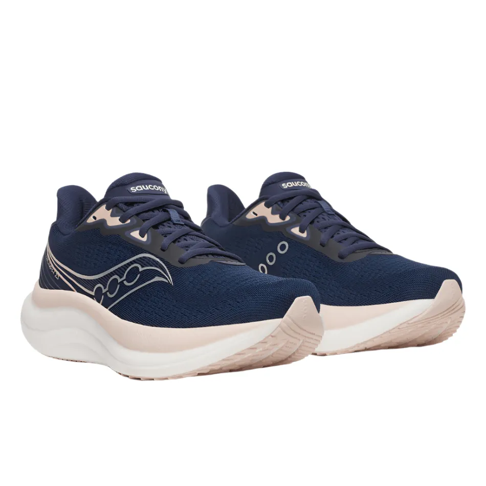 Joy rocky terrain Saucony Women's Triumph 23 Running Shoes in Navy/Cameo AW25