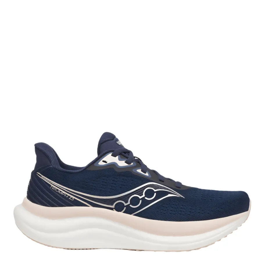 running with gloves Saucony Women's Triumph 23 Running Shoes in Navy/Cameo AW25