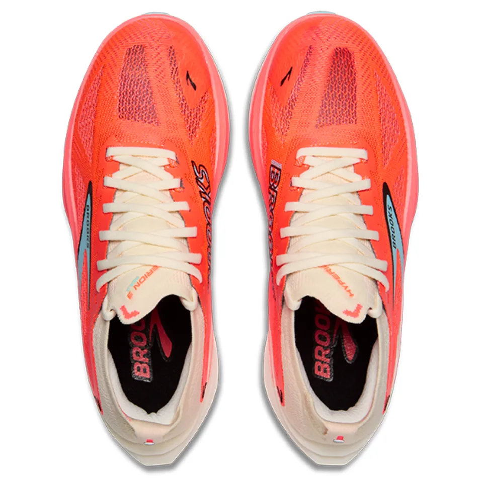 Brooks Women's Hyperion Max 3 Running Shoes in Coconut/Fiery Coral/Atomizer AW25 advanced runner running wear