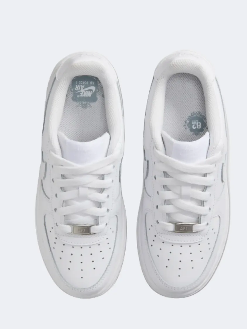 Nike Air Force 1 Le Gs-Boys Lifestyle Shoes White Padded Tongue