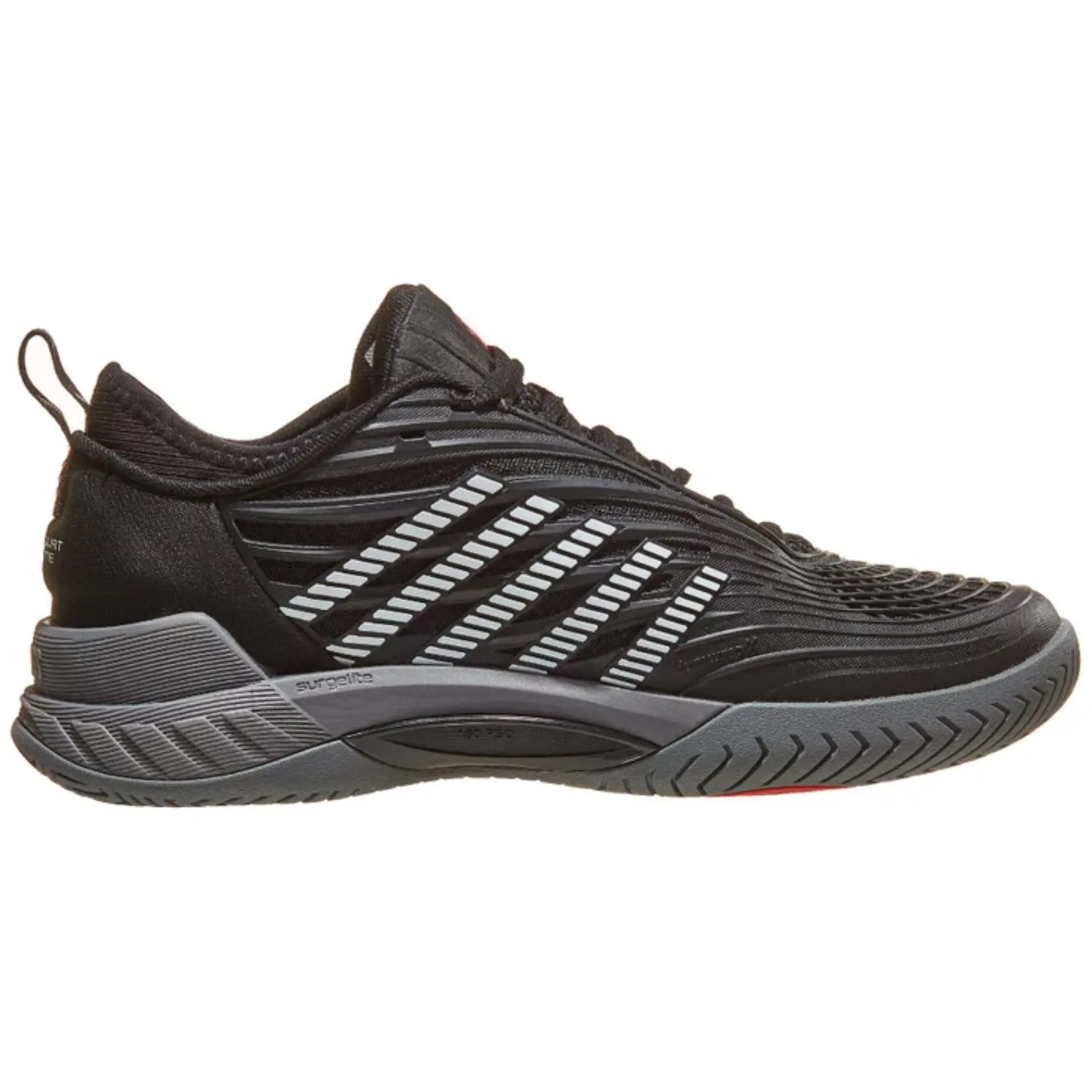 Stylish Design K Swiss Hypercourt Supreme 2 Men Tennis Shoes - Black/Steel Gray/Firey Red